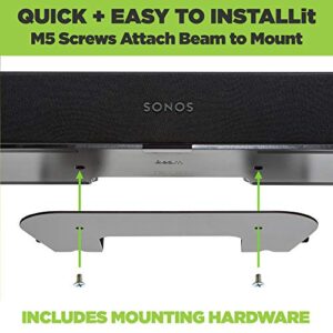 HIDEit Mounts Beam Wall Mount for Sonos Beam - Made in USA, Steel Soundbar Mount for Sonos Beam Soundbar, Soundbar Mounting Bracket Under TV