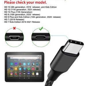 SCOVEE 2-Pack 6ft USB C Cable Compatible with Kindle E-readers,Fire Tablets (All-new HD 10 9th 10th 11th Generation,7 Kids Edition 2019 2021,HD 8,8 Plus 2020 2022 Release).Type-C Charging Charger Cord