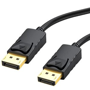 clavoop displayport cable 3ft, 4k dp to dp cable male to male support 4k@60hz 2k@165hz 144hz gold-plated high speed display port cord compatible for monitor graphics card laptop tv pc