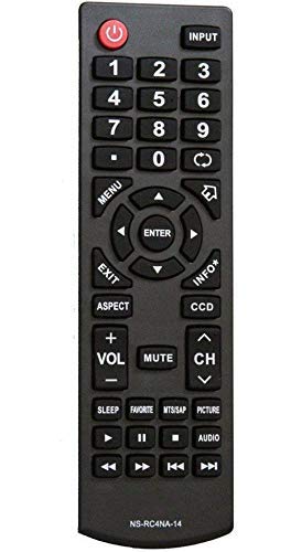 NS-RC4NA-14 Remote Control Replaced for Insignia TV NS-46D400NA14 NS-50D400NA14 NS-39L400NA14 NS-39D40SNA14 NS-32D201NA14 NS-46D40SNA14 NS-50DSNA14 NS-42D40SNA14 NS-65D550NA15 NS-65D4400A14