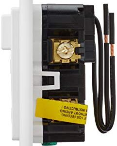 Leviton AFSW1-W SmartlockPro Outlet Branch Circuit (OBC) Combination Arc-Fault Circuit Interrupter with Switch, Wallplate Included, 15-Amp, 120-volt, White