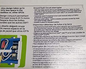 Leviton GFTR1-4W SmarTest Self-Test SmartlockPro Slim GFCI Tamper-Resistant Receptacle with LED Indicator, 15-Amp, 4-Pack, White