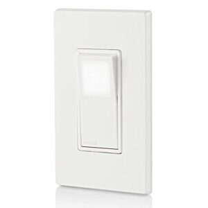 Leviton L5613-2W 15 Amp, 120/277 Volt, Decora LED Illuminated Rocker 3-Way AC Quiet Switch, Residential Grade, Grounding, White