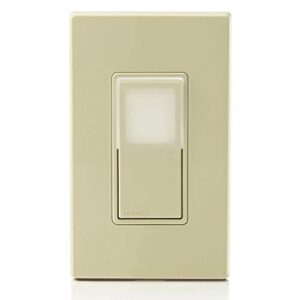 Leviton L5611-2I 15 Amp, 120/277 Volt, Decora LED Illuminated Rocker Single-Pole AC Quiet Switch, Residential Grade, Grounding, Ivory