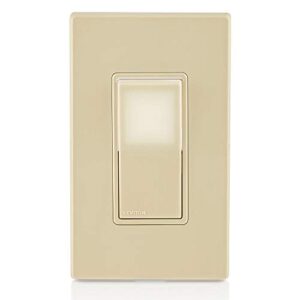 Leviton L5613-2I 15 Amp, 120/277 Volt, Decora LED Illuminated Rocker 3-Way AC Quiet Switch, Residential Grade, Grounding, Ivory