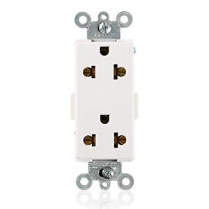 leviton 5835-w decora plus straight blade and europlug receptacles, commercial specification grade, 16 amp, 250 volt, white