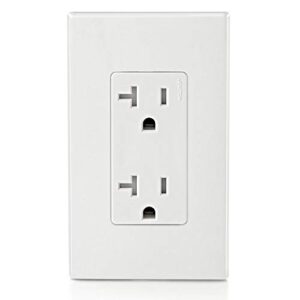 Leviton AGTR2-W SmartlockPro Dual Function AFCI/GFCI Receptacle, 20 Amp/125V, White & T5825-W 20 Amp, Tamper-Resistant, Decora Duplex Receptacle, Residential Grade, White