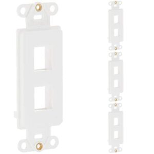 leviton 41642-w quickport decora insert, 2-port, white (pack of 4)