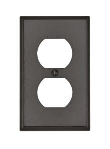 leviton 85003 1-gang duplex device receptacle wallplate, standard size, thermoset, device mount, brown