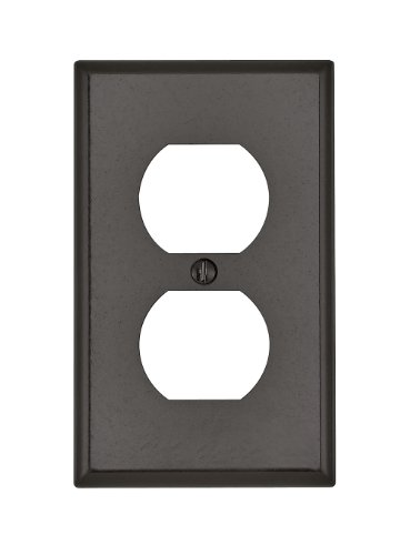 Leviton 85003 1-Gang Duplex Device Receptacle Wallplate, Standard Size, Thermoset, Device Mount, Brown