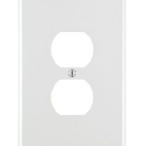 Leviton 88601 1-Gang Decora GFCI Device Decora, Wallplate, Oversized, Thermoset, Device Mount, White & 88103 1-Gang Duplex Device Receptacle Wallplate, Oversized, Thermoset, Device Mount, White