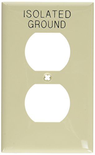 Leviton 80703-IGI 1-Gang Duplex Device Receptacle Wallplate, Ivory, 10-Pack