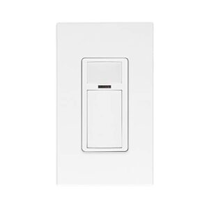 leviton ods15-i1w wallbox, pir 15a switching, 120vac, configurable with the smart sensor app, white