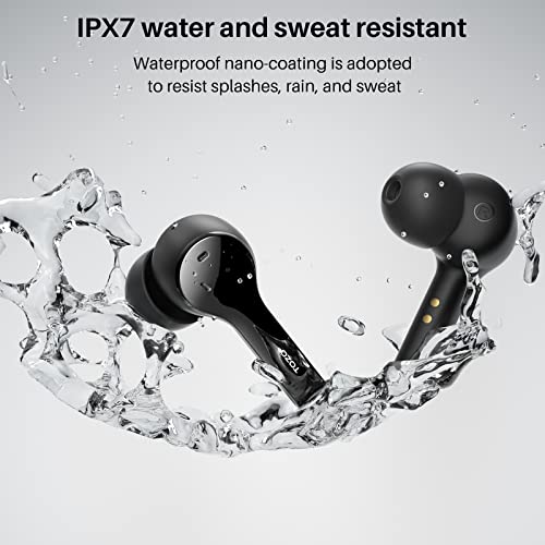 TOZO T9S 2022 Version True Wireless Earbuds 4 Mic Environmental Noise Canceling Call Headphone,Long Endurance Bluetooth 5.3 IPX7 Waterproof Built-in Mic Headset