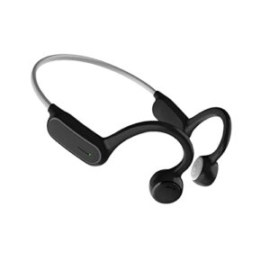 hcmobi open ear headphones bluetooth wireless conduction headset quality sound outdoor exercise earphones for skateboarding,marathon,jogging,running,hiking,cycling (grey)