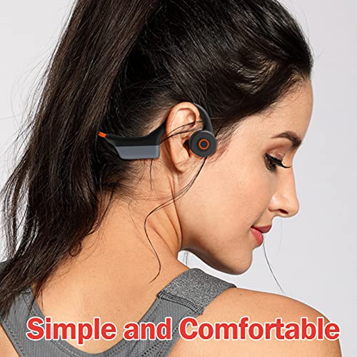 Tonfarb Bone Conduction Headphones Bluetooth, Open Ear Headphones Wireless Running Earphone with Mic for Sports Hiking Running Driving Cycling Fitness Workouts Walking