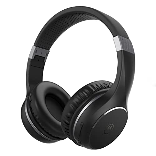 Motorola Bluetooth Wireless Headphones with Microphone, Moto XT220 Over-Ear Headphones in-Line Control for Calls - Foldable Head Phones, Adjustable Headband - Dynamic Bass, Clear Sound - Black