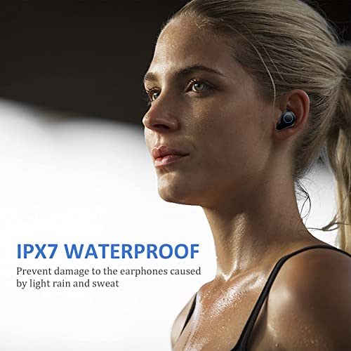 layajia Wireless Earbuds, Bluetooth Headphones in Ear with LED Display, IPX7 Waterproof Wireless Charging Case,Touch Control, Noise Cancelling for Sports Work