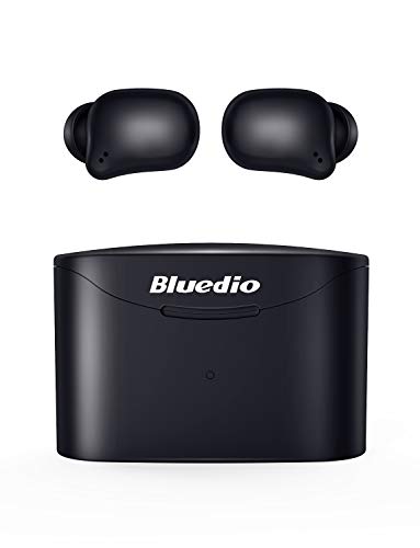 Bluedio Mini Wireless Earbuds in Ear Light-Weight Headsets Built-in Microphone Wireless Earbuds, T Elf 2 True Wireless Touch Earbuds in Ear Earphones with Charging Case for Cell Phone/Sports