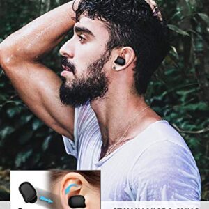 Bluedio Mini Wireless Earbuds in Ear Light-Weight Headsets Built-in Microphone Wireless Earbuds, T Elf 2 True Wireless Touch Earbuds in Ear Earphones with Charging Case for Cell Phone/Sports