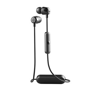 skullcandy jib bluetooth wireless in-ear earbuds with microphone for hands-free calls, 6-hour rechargeable battery, included ear gels for noise isolation, black/street (renewed)