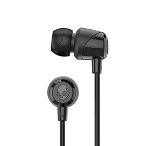 Skullcandy Jib Bluetooth Wireless In-Ear Earbuds with Microphone for Hands-Free Calls, 6-Hour Rechargeable Battery, Included Ear Gels for Noise Isolation, Black/Street (Renewed)