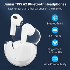 Jiunai Wireless Earbuds for iPhone 13 Pro Max, Bluetooth 5.0 Noise Canceling True Wireless Headphones with Charge Case TWS Stereo Earphone for iPhone 14 Pro iPad Samsung S23 A14 Pixel 7 Pro G Pure