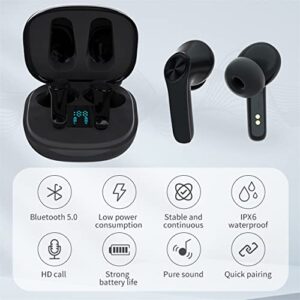 Wireless Earbuds, Bluetooth Headphone LED Display Charging Case Deep Bass Built-in Mic Waterproof Stereo in Ear Earphones for Sport Work