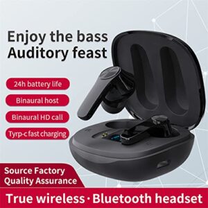 Wireless Earbuds, Bluetooth Headphone LED Display Charging Case Deep Bass Built-in Mic Waterproof Stereo in Ear Earphones for Sport Work