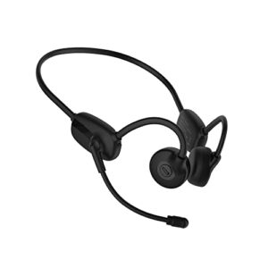 ekudgel bone conduction headphones wireless bluetooth headset with microphone enc noise cancelling with mic clear calls