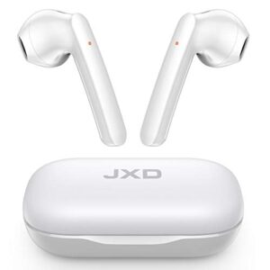 jxd true wireless earbuds bluetooth headphones with charging case for iphone android, waterproof tws stereo earphones with touch contro,built-in mic and usb-c charging,30h playtime