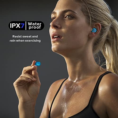 MYCIEMDIX Wireless Earbuds Bluetooth TWS 3500mAh Charging Box IPX7 Waterproof Stereo 240H Playtime Touch Control Headphones in Ear with Mic LED Power Display Earphones for Android iPhone (2 Sets)