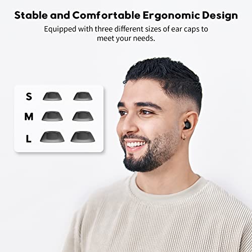 SUPFINE Wireless Earbuds, Bluetooth 5.3 Ear Buds with Charging Case,True Wireless in-Ear Touch Control Earbuds Immersive Sound Premium Deep Bass Earphones for Android&iPhone,Black