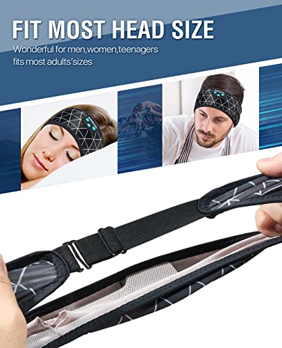 ASMRBAND Sleep Headphones Sports Headband, Sleeping Headphones for Side Sleeper, Headband Headphones with Ultra-Thin HD Stereo Speakers Perfect for Sleeping,Yoga,Insomnia, Air Travel, Meditation