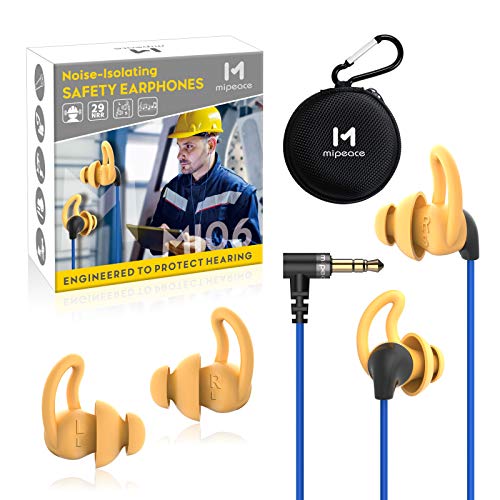 MIPEACE Ear plug Headphones For Work, custom-fit work earbuds earphones-safety headphones for construction industrial