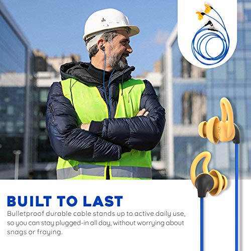 MIPEACE Ear plug Headphones For Work, custom-fit work earbuds earphones-safety headphones for construction industrial