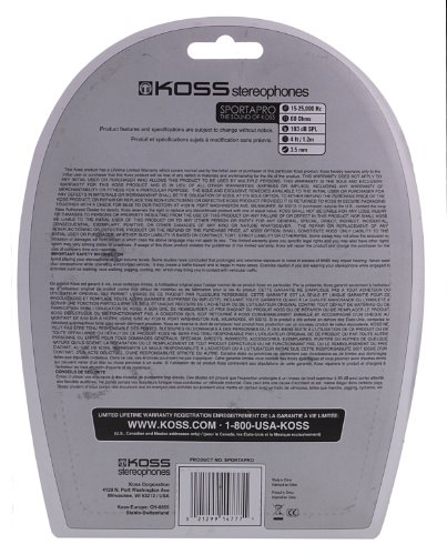 Koss SportaPro Stereo Headphones, Standard Packaging