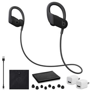 beats by dr. dre powerbeats headphones (black) with usb adapter cubes