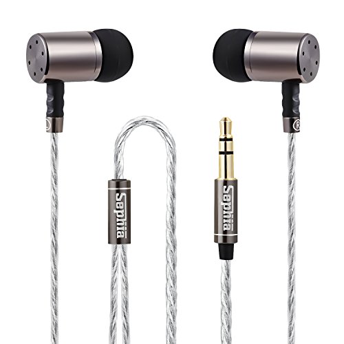 sephia SP2040 Earbuds in Ear Headphones Wired Earphones with Tangle Free Cord Case HD Bass Noise Isolating Ear Buds 3.5 mm Plug