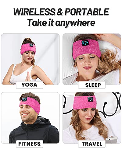 Fulext Sleep Headphones Bluetooth Sleeping Headband, Sleeping Headphones Music Sports Headband, Ultra-Soft Headphones Headband for Side Sleepers, Sleeping Gifts for Men Women