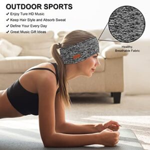 ASIILOVI Sleep Headphones & Ear Warmers Headband Headphones & Ear Muffs Ear Covers with Ultra-Thin HD Stereo Speakers for Outdoor Sports Running Nap Sleeping ASMR & Daily Wear (Wired-Gray)