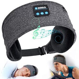 sleep headphones wireless, wireless earbuds sports headband noise cancelling eye mask with ultra-thin stereo speakers & ear cup & adjustable strap