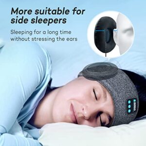 Sleep Headphones Wireless, Wireless Earbuds Sports Headband Noise Cancelling Eye Mask with Ultra-Thin Stereo Speakers & Ear Cup & Adjustable Strap