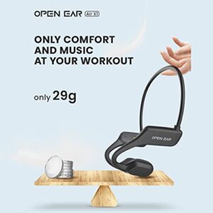 Bone Conduction Sport Open Ear Headphones Wireless Bluetooth Cycling Earbuds That Don't Go in Your Ear with Mic Waterproof Bone Conducting Ear Phones for Running Workout Gym Earphones Green