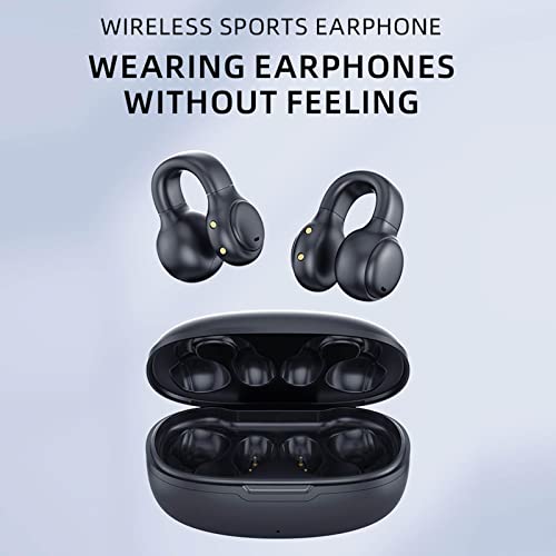 Gspmoly Wireless Ear Clip Bone Conduction Headphones Bluetooth Waterproof Mini Sports Running Earring Headphones Open Ear in Ear Headphones Wireless Earbuds, School Gifts for Students