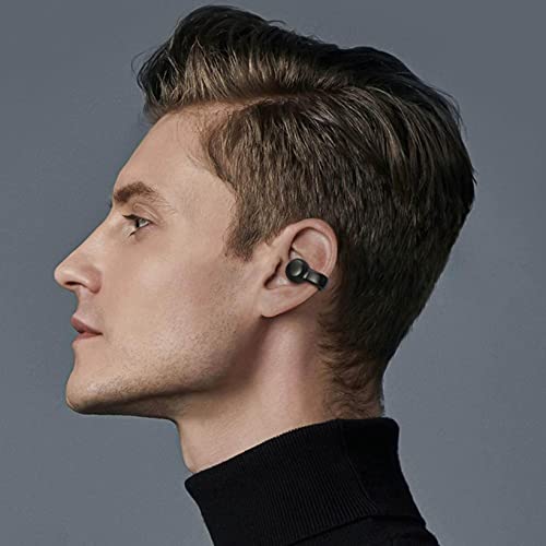 Gspmoly Wireless Ear Clip Bone Conduction Headphones Bluetooth Waterproof Mini Sports Running Earring Headphones Open Ear in Ear Headphones Wireless Earbuds, School Gifts for Students