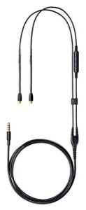shure rmce-uni remote mic universal communication cable for detachable se earbuds earphones – 3.5mm connector, 50-inches long – calls, voice prompts, volume/playback control on apple & android devices