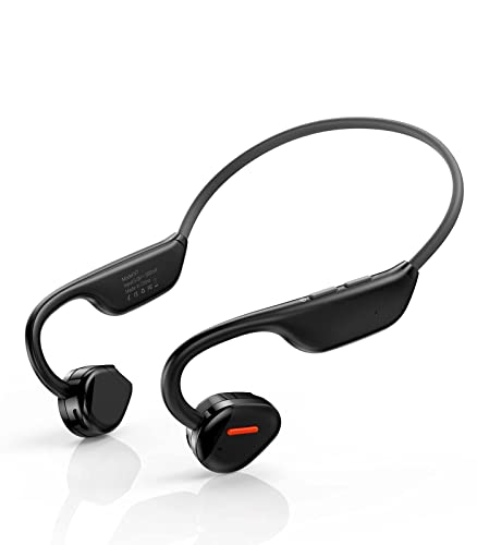 Open Ear Headphones, QODISA Wireless Air Conduction Headphones with Mic, Sport Headphones Bluetooth 5.3 IPX6 Waterproof Music Call-answering Lightweight for Running Workout Hiking Driving Cycling