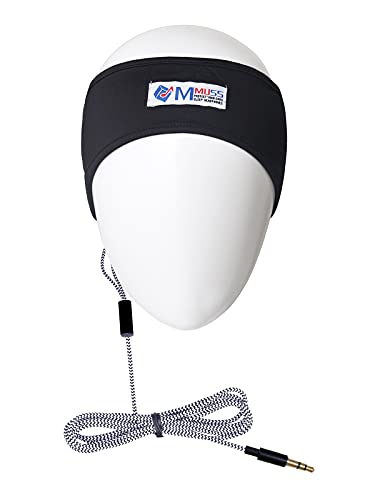 MMUSS Sleep Headphones Stereo Headband with Ultra Thin Speakers.Perfect for Side Sleeper,Sports,Air Travel,Meditation and Relaxation (Black3)