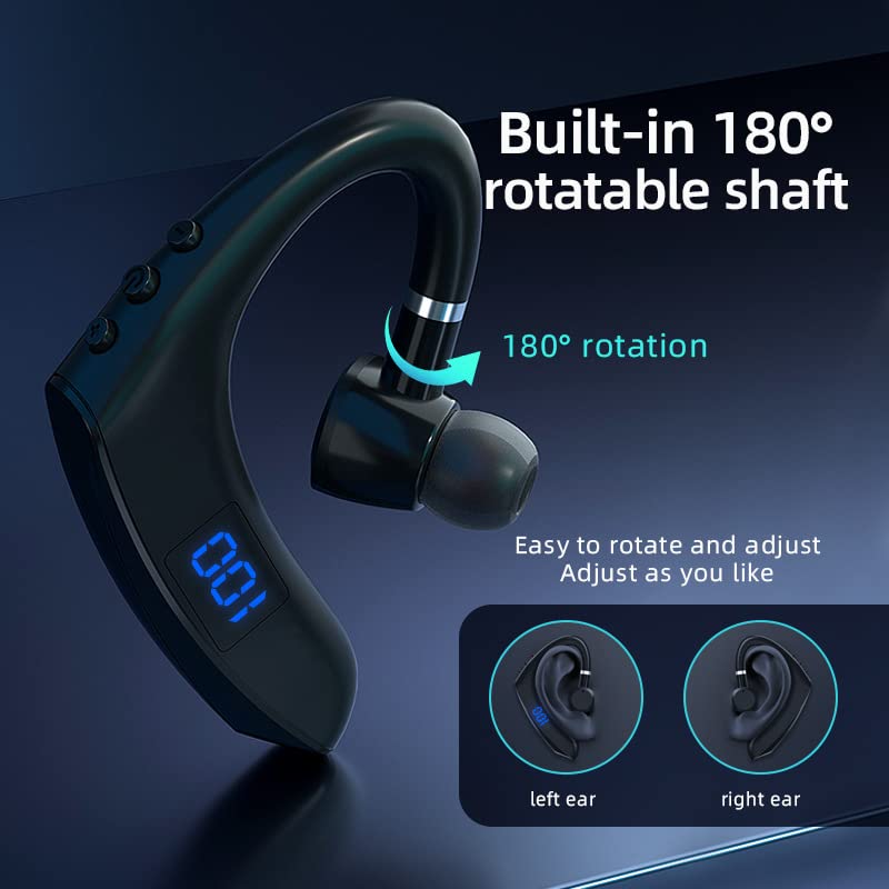 BetterAmy Bluetooth Headset, Wireless Earphones V5.2 Bluetooth Earpiece in-Ear Mini Sports Workout Earbuds with Microphone Hands Free for Business/Office/Driving/Sporting